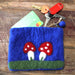 Ancient Wisdom Natural Felt Zipper Pouch - Mystic Mushrooms