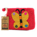 Ancient Wisdom Natural Felt Zipper Pouch - Big Butterfly