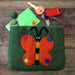 Ancient Wisdom Natural Felt Zipper Pouch - Big Butterfly