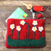 Ancient Wisdom Natural Felt Zipper Pouch - Flower Garden