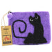 Ancient Wisdom Natural Felt Zipper Pouch - Black Cat