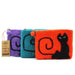 Ancient Wisdom Natural Felt Zipper Pouch - Black Cat