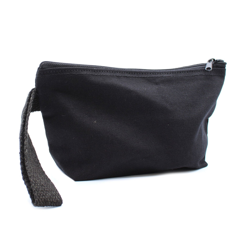 Ancient Wisdom Black Cotton Toiletry Bag With Hand Holder