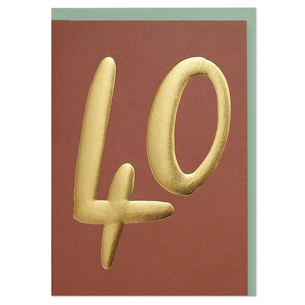 Raspberry Blossom Age 40 Birthday Card