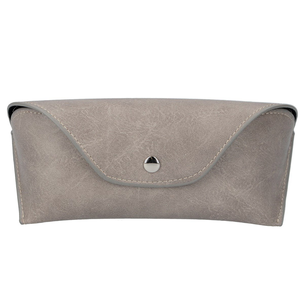 Gisela Graham Soft Leather Effect Glasses Case - Grey