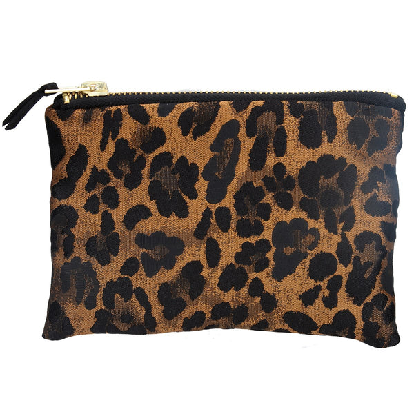 Gisela Graham Jacquard Purse- Copper Leopard