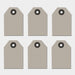 East of India Six Label Pack - Small Grey