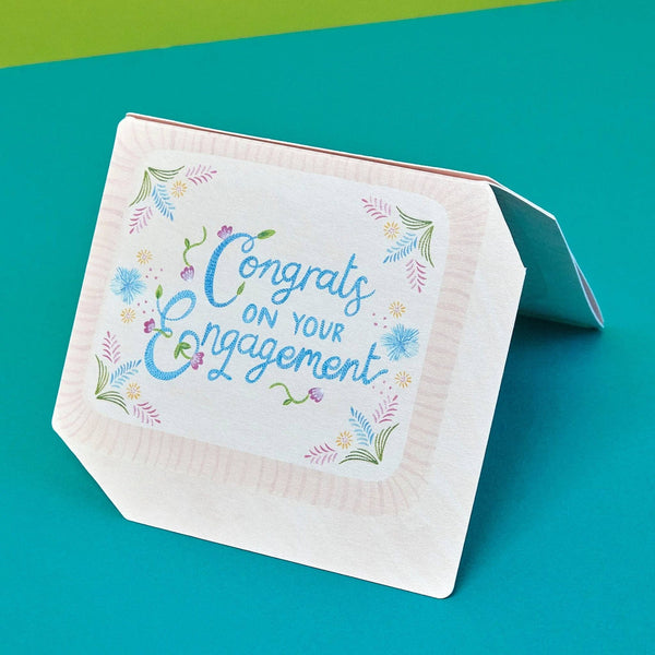 Raspberry Blossom 'Congrats On Your Engagement' 3D Pop Out Card