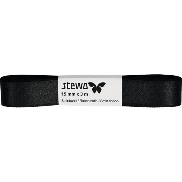 Double Faced Satin Ribbon Black