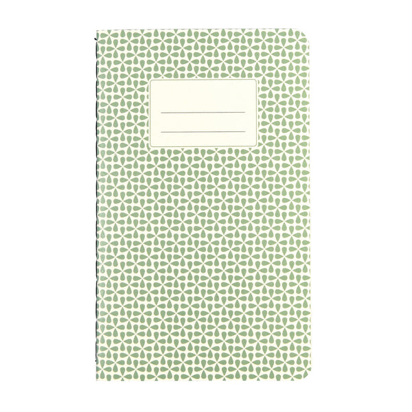 Rex London Small Green Abstract Notebook