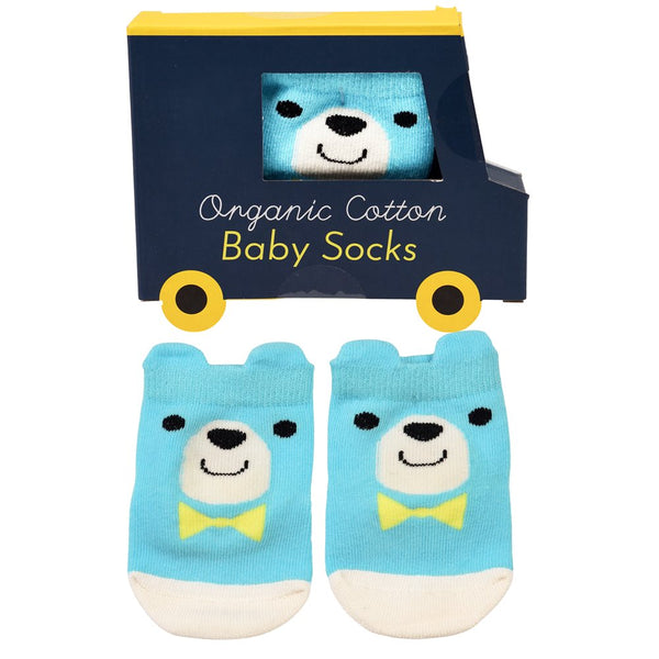 Rex London Blue Bear Baby Socks One Pair