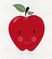 Mrs Best Paper Co Red Apple - Cute Nursery Art Print