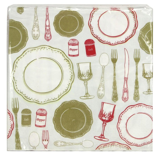 Gisela Graham Pack of 20 Paper Napkins - Tableware