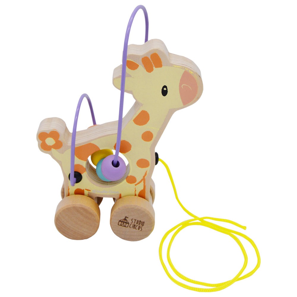 Rolling Bead Wooden Toy – Giraffe