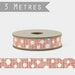 East of India Geometric Ribbon - Dots/ Cream