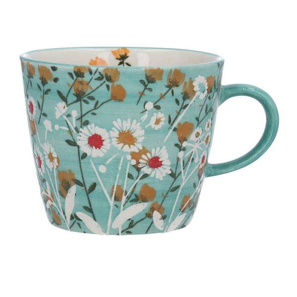 Gisela Graham Ceramic Mug - Blue Wild Daisy