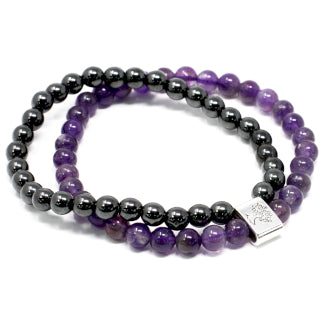 Ancient Wisdom Magnetic Gemstone Bracelet - Amethyst