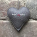 East of India Medium Embroidered Heart - Grey/ Berry Branch