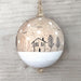 East of India Wood Bauble - Snowy Houses