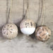 East of India Wood Bauble - Snowflakes