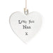 East of India Porcelain Heart - Love You Nan