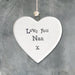 East of India Porcelain Heart - Love You Nan