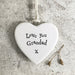 East of India Porcelain Heart Sign - Love You Grandad