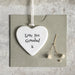 East of India Porcelain Heart Sign - Love You Grandad