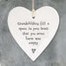 East of India Porcelain Round Heart - Grandchildren Fill Space