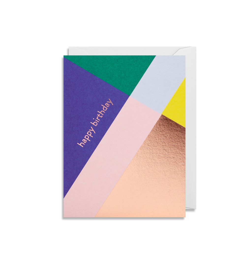 Happy Birthday Geometric Mini Card - Lagom Design