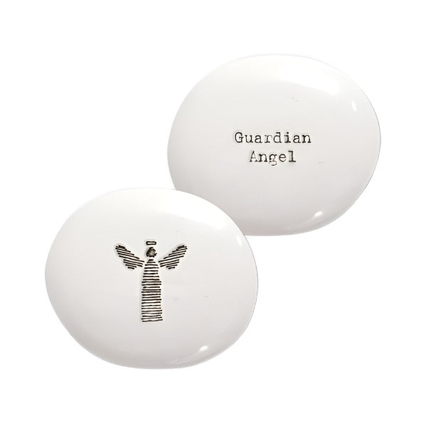East of India Porcelain Pebble - Angel/ Guardian Angel