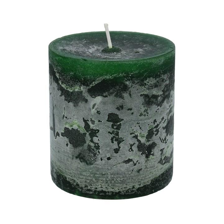 Gisela Graham Dark Green Pillar Candle, Sml