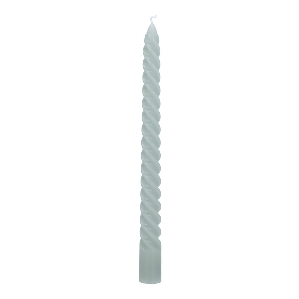 Gisela Graham Taper Candle - Soft Sage Twist