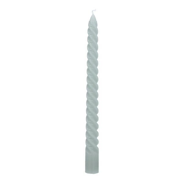 Gisela Graham Taper Candle - Soft Sage Twist