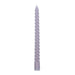 Gisela Graham Taper Candle 25cm - Soft Grey Twist