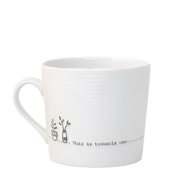 East of India Wobbly Mug - Probably Wine