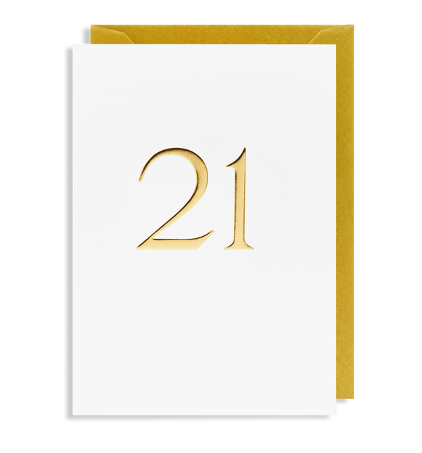 21 Gold Greetings Card - Lagom Design