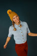 Powder Ingrid Bobble Hat - Mustard