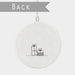 East of India Flat Porcelain Bauble - Glad Tidings We Bring