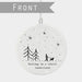 East of India Flat Porcelain Bauble - Winter Wonderland