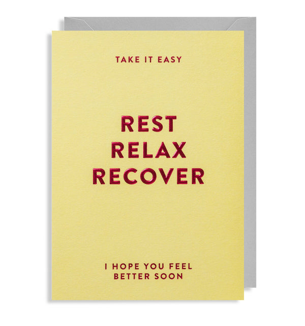 Rest Relax Recover Greeting Card - Lagom Design