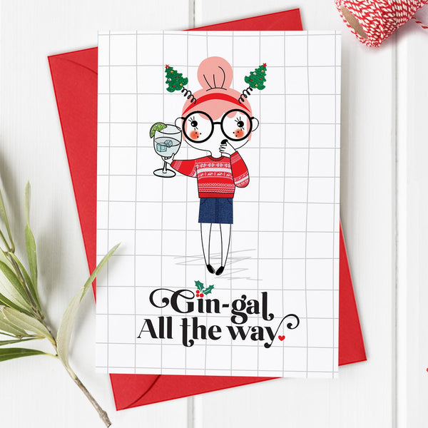 Daisy Doo Gin-Gal Christmas Card