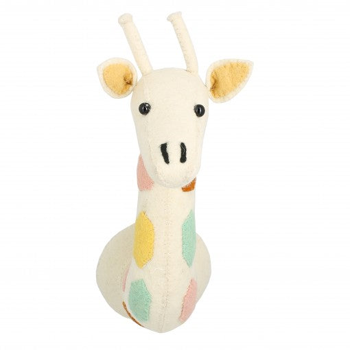 Natural Pastel Cream Giraffe Mini Head