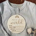 Hello World Boho Rainbow Birth Stats Announcement