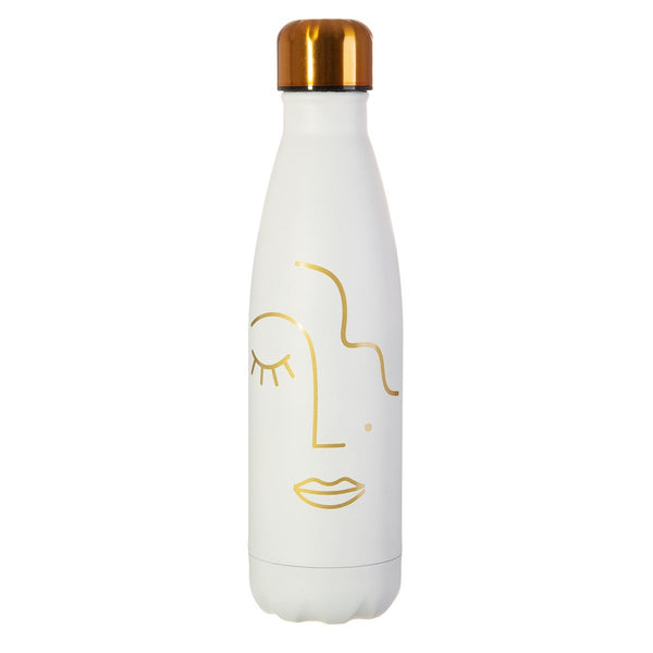 Sass & Belle Abstract Face Stainless Steel Bottle