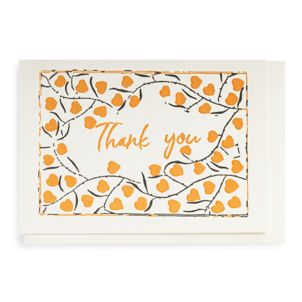 Archivist Thank You Leaves Mini Card