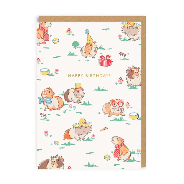 Ohh Deer Cath Kidston - Guinea Pig Happy Birthday Greeting Card