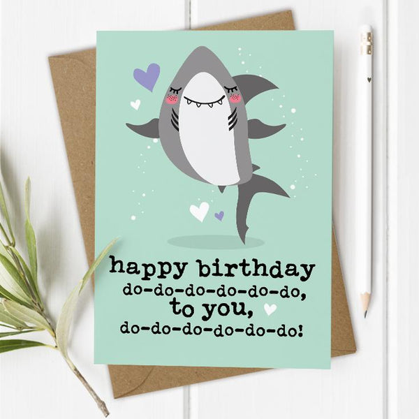 Happy Birthday Shark Card