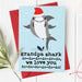 Grandpa / Grandad Shark I/We Love You Christmas Card