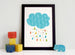 Mrs Best Paper Co Herringbone Cloud Print